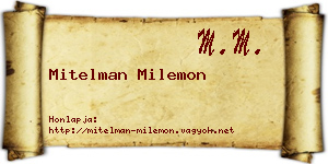 Mitelman Milemon névjegykártya